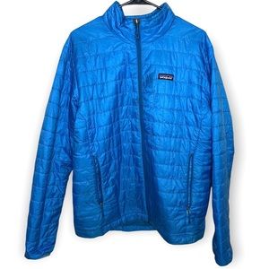 Patagonia Nano Puffer Jacket Blue Full Zip Size L